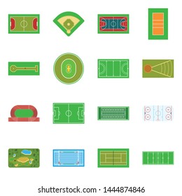 Vector illustration of field and arena symbol. Collection of field and sport vector icon for stock.