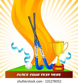 vector illustration of field hockey tournament
