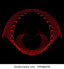 Vector illustration. The fiery bird. Abstraction
