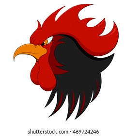 Vector illustration of a fiery rooster on New year 2017, template for flyer, merry Christmas and Happy new year