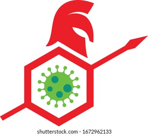 Vector illustration fight covid-19 corona virus.