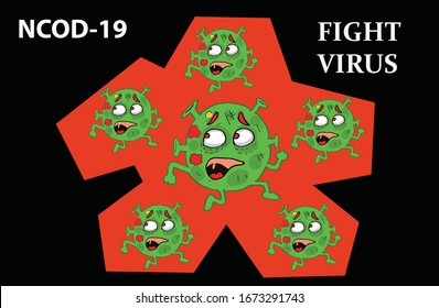 Vector illustration fight covid-19 corona virus.corona viruses vaccine concept. end of 2019-ncov. don't be afraid of the corona virus concept.