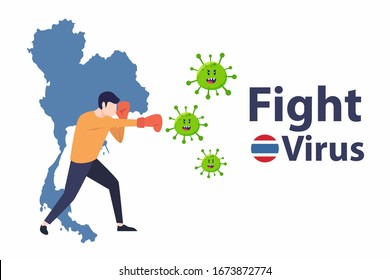 Vector illustration fight covid-19 corona virus. cure corona virus. people fight virus concept. corona viruses vaccine concept. end of 2019-ncov. don't be afraid of the corona virus concept.