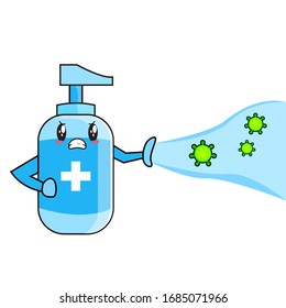 vector illustration fight covid-19 corona virus. people fight virus concept. corona viruses vaccine concept. end of 2019-ncov. don't be afraid of the wuhan virus concept. healthy life


