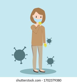 Vector illustration fight covid-19 corona virus. cure corona virus. people fight virus concept.
