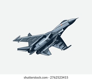 Vector Illustration of fighter jet