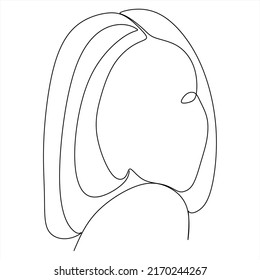 Vector illustration of a woman’s figure one-line drawing, contour drawing of girl, simple. Girl with her black underwear