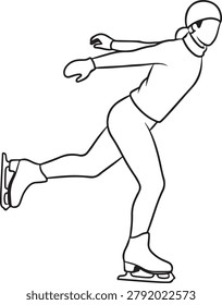 Vector illustration figure skater