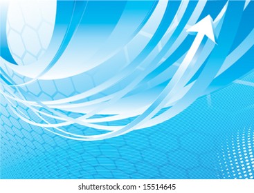 Vector illustration file of abstract blue background
