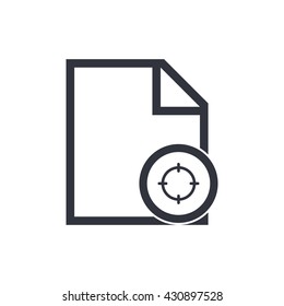 Vector illustration of file goal sign icon on white background.