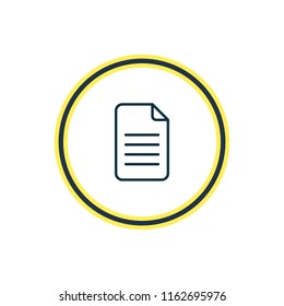 Vector illustration of file icon line. Beautiful instruments element also can be used as folder  icon element.