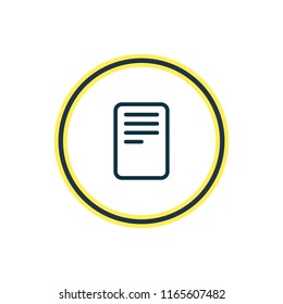 Vector illustration of file icon line. Beautiful office element also can be used as data icon element.