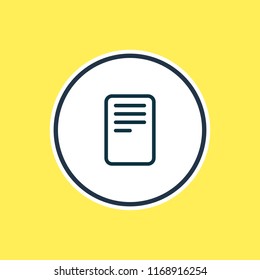 Vector illustration of file icon line. Beautiful office element also can be used as data icon element.