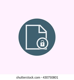 Vector illustration of file open sign icon on blue circle background.