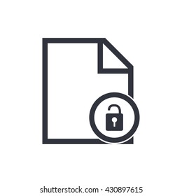 Vector illustration of file open sign icon on white background.