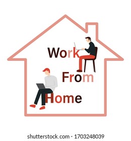Vector illustration of file storage technology, sharing, remote worker, network industry 4.0. people sharing work file. cloud impr.