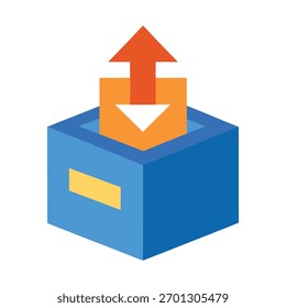 Ilustração vetorial da caixa de carregamento de arquivo para desenvolvimento na Web e interfaces digitais.
