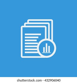 Vector illustration of files stats icon