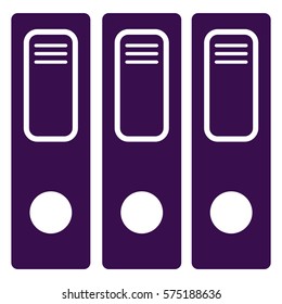 Vector Illustration of Files in Violet Icon
