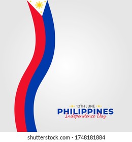 Vector illustration of Filipino Araw ng Kalayaan. Philippine Independence Day. Patriotic poster design. vector illustration
