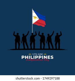 Vector illustration of Filipino Araw ng Kalayaan. Philippine Independence Day. Patriotic poster design. vector illustration svg