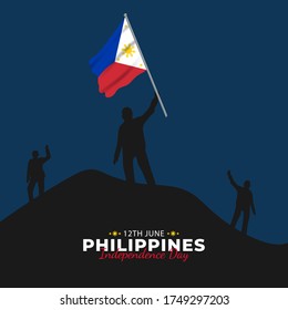 Vector illustration of Filipino Araw ng Kalayaan. Philippine Independence Day. Patriotic poster design. vector illustration svg
