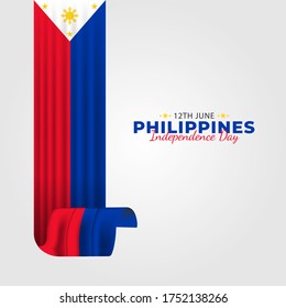 Vector illustration of Filipino Araw ng Kalayaan. Philippine Independence Day. Patriotic poster design. vector illustration
