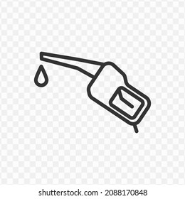Vector illustration of fill gas icon in dark color and transparent background(png).
