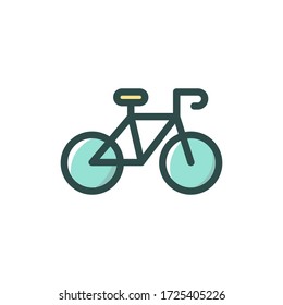 Vector illustration of filled bicycle, suitable for website, mobile apps, business, travel, holiday and more.With editable stroke 48x48 pixel perfect on white background