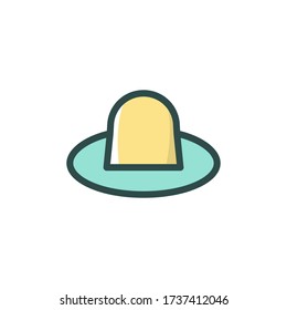 Vector illustration of filled  icon cowboy hat , suitable for website, mobile apps, business, travel, holiday and more.With editable stroke 48x48 pixel perfect on white background