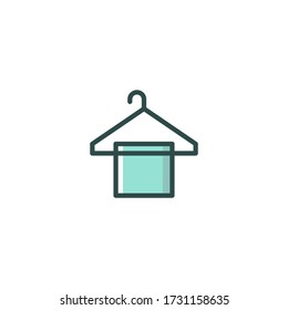 Ilustración vectorial del colgador de iconos rellenos , adecuado para sitios web, aplicaciones móviles, negocios, viajes, vacaciones y más.Con trazo editable 48x48 píxel perfecto en fondo blanco