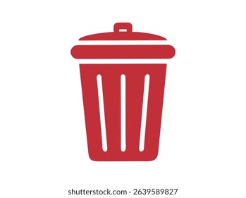 Vector illustration of a filled trash can with open lid, Open trash can silhouette against a plain background, Trash Can with Waste Bag, trash, garbage, waste bin, disposal, sanitation, icon.