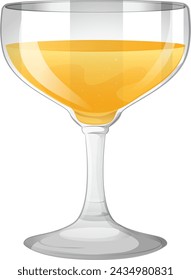 Vector illustration of a filled wine glass.