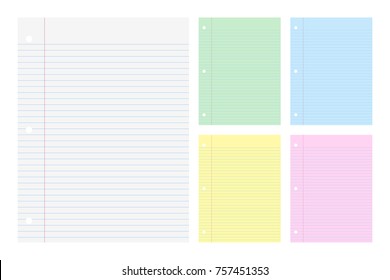 Lined paper school horizontal