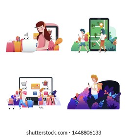 Vector illustration, filling in the calendar table, marking important dates and tasks, team thinking and brainstorming, and analytics of information about the company.