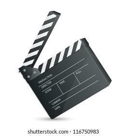 vector illustration of film set clapper