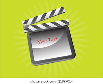 vector illustration of film slate clapper board