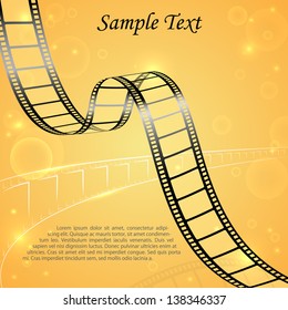 vector illustration of film strip for cinema designing