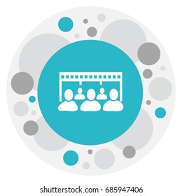 Vector Illustration Of Filming Symbol On Spectator Icon. Premium Quality Isolated Audience Element In Trendy Flat Style.