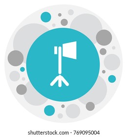Vector Illustration Of Filming Symbol On Spotlight Icon. Premium Quality Isolated Studio Light Element In Trendy Flat Style.
