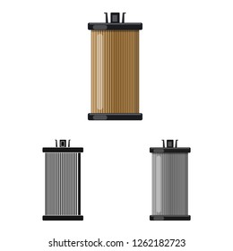 Vector illustration of filter auto and part sign. Set of auto and car stock symbol for web.