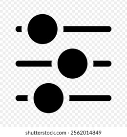 Vector illustration of Filter icon isolated on transparent background