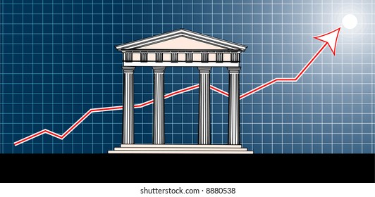 vector illustration of the finance chart