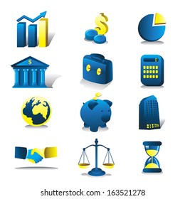 A vector illustration of finance icon sets