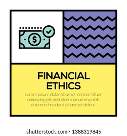 VECTOR ILLUSTRATION OF FINANCIAL ETHICS ICON CONCEPT