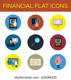 Vector Illustration of financial flat icon