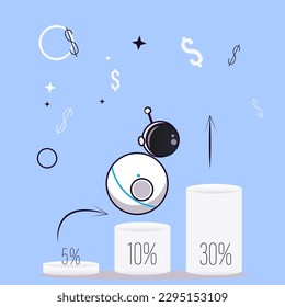 vector illustration financial growth up