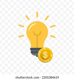 Vector illustration of financial ideas. Colored vector for website design. Simple design with transparent background (PNG).