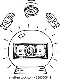 Vector illustration of financial prediction