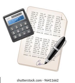 Ilustración vectorial del informe financiero